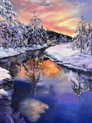 The artwork “Frozen Serenity” captures the timeless beau