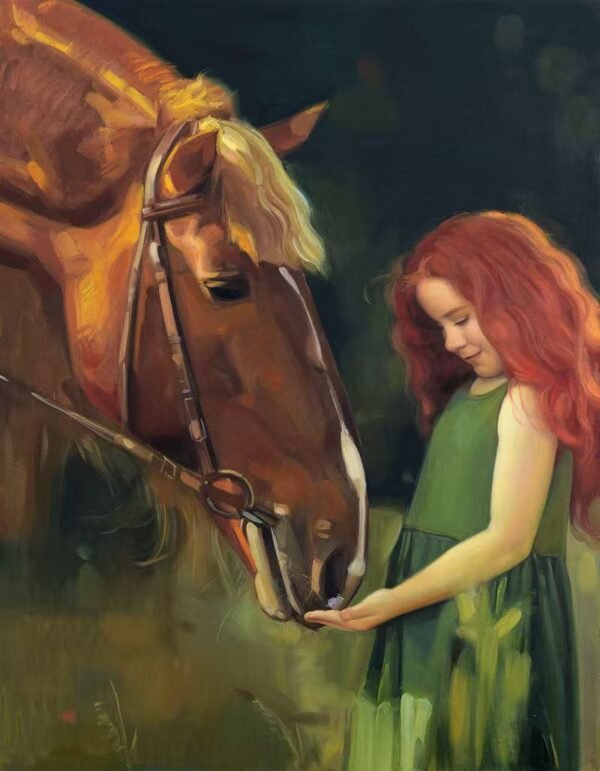 A Gentle Moment oil painting by Toronto artist Fay Yao